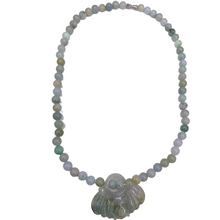 Load image into Gallery viewer, Burmese Jade Necklace with Flower Pendant