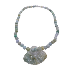 Load image into Gallery viewer, Burmese Jade Necklace with Flower Pendant