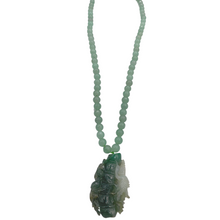 Load image into Gallery viewer, Burmese Jade Necklace with Flamingo Pendant