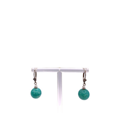 Load image into Gallery viewer, Blue Turquoise Earrings in Sterling Silver