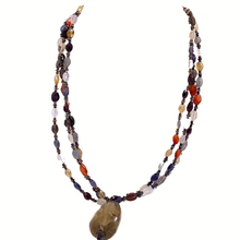 Load image into Gallery viewer, Multi Color Tourmaline Necklace In Sterling Silver