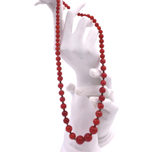 Load image into Gallery viewer, Coral Necklace In Sterling silver Salmon Skin