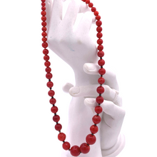 Load image into Gallery viewer, Coral Necklace In Sterling silver Salmon Skin