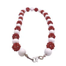 Load image into Gallery viewer, red Skin Coral Necklace , Bracelet and earrings Set
