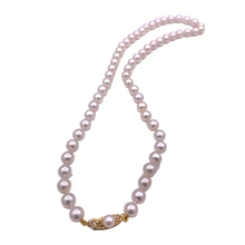 Load image into Gallery viewer, Akoya Pearl Necklace with 14k gold
