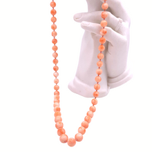 Load image into Gallery viewer, Italian coral Necklace with 9k Gold