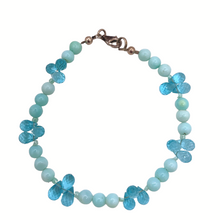 Load image into Gallery viewer, Blue Calcedony bracelet in sterling silver