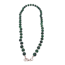 Load image into Gallery viewer, Burmese Jade bead Necklace of a jewelry set, with a sterling silver lobster clasp