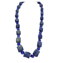 Load image into Gallery viewer, Lapis Lazuli necklace with square Shape