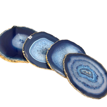 Cargar imagen en el visor de la galería, Blue Agate Coaster 4 pieces