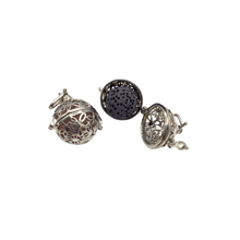 Cargar imagen en el visor de la galería, Essential oil diffuser Hollow Ball Locket Pendant with Lava Rock Bead