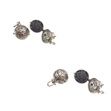 Cargar imagen en el visor de la galería, Essential oil diffuser Hollow Ball Locket Pendant with Lava Rock Bead