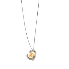 Load image into Gallery viewer, Sterling Silver Necklace with Angel Skin Coral