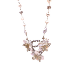 Загрузить изображение в средство просмотра галереи, Mother of Pearl Necklace with Flower Pendant