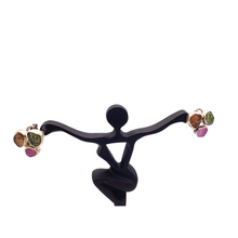 Load image into Gallery viewer, Multi - Color Tourmaline ring and earrings Set