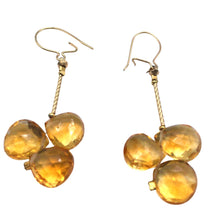 Load image into Gallery viewer, Yellow Topaz Earring with 14k