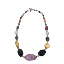 Load image into Gallery viewer, Multi-Colored Tourmaline Necklace In sterling silver