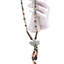 Load image into Gallery viewer, Burmese Jade bead necklace with Wing pendant