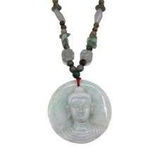 Load image into Gallery viewer, Burmese Jade Necklace with Buddha Figure pendant