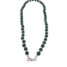 Load image into Gallery viewer, Burmese Jade bead Necklace of a jewelry set, with a sterling silver lobster clasp
