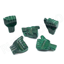 Load image into Gallery viewer, Hand-Carved Malachite Hand fist Figurines