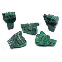 Load image into Gallery viewer, Hand-Carved Malachite Hand fist Figurines
