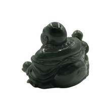 Load image into Gallery viewer, Hand-Carved Happy Buddha Jade Statue