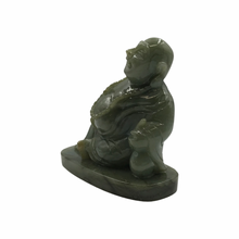 将图片加载到图库查看器,手工雕刻快乐佛玉像