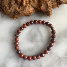 Load image into Gallery viewer, Brecciated Jasper Bead Bracelet with elastic string