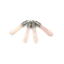 Cargar imagen en el visor de la galería, Rose Quartz Large Point Pendant