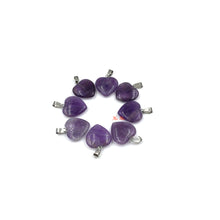 Load image into Gallery viewer, Amethyst Heart Pendants