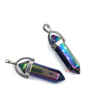 Cargar imagen en el visor de la galería, Titanium Aura Quartz Point Pendant