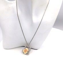 Load image into Gallery viewer, Sterling Silver Necklace with Angel Skin Coral