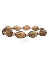 将图片加载到图库查看器,Smoky Quartz Carved Bead Bracelet