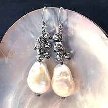 Load image into Gallery viewer, Natural Freshwater Hanging Earrings with Sterling Silver
