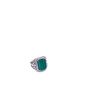 Load image into Gallery viewer, Malachite Men Ring with Sterling Silver
