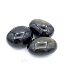 将图片加载到图库查看器，Gold Obsidian Palm Stones
