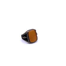 Load image into Gallery viewer, Tiger Eye Men Ring with Sterling Silver
