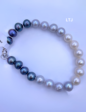 将图片加载到图库查看器，Ombre pearl knotted bracelet (silver)
