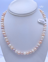 Load image into Gallery viewer, Mixed Pearl Knotted Necklace
