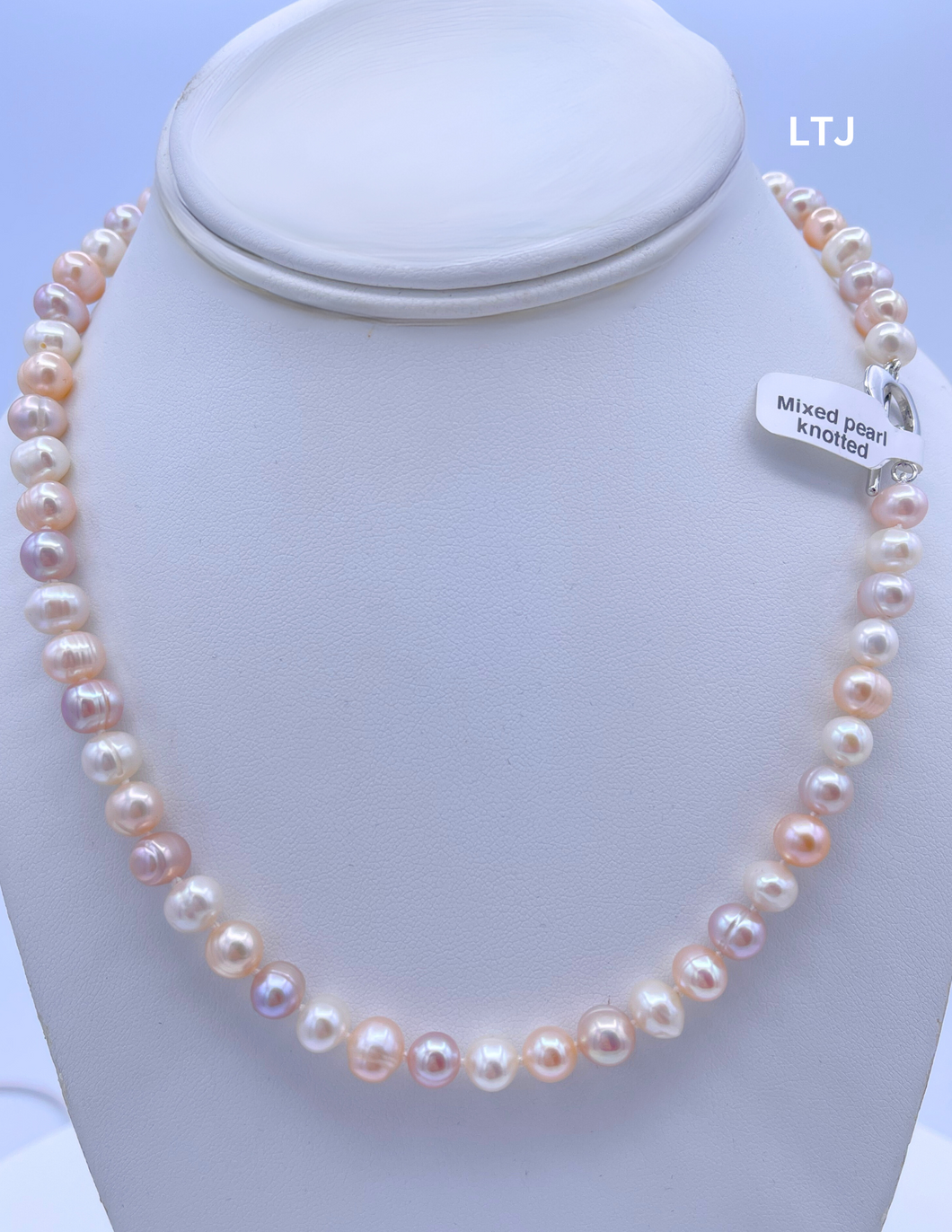 Mixed Pearl Knotted Necklace