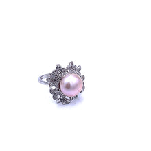 Load image into Gallery viewer, Natural Freshwater Pearl with Sterling Silver Ring
