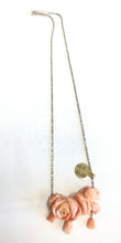 Cargar imagen en el visor de la galería, Italy Angle Skin Coral Pendant 14k Gold Chain
