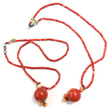 将图片加载到图库查看器，Red Coral With Pendant Necklace
