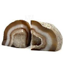 Load image into Gallery viewer, Agate geode bookends
