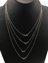 Load image into Gallery viewer, Rhodium plain 925 silver chain
