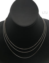 Load image into Gallery viewer, Rhodium plain 925 silver chain
