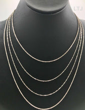 Load image into Gallery viewer, Rhodium plain 925 silver chain
