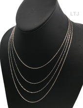 Load image into Gallery viewer, Rhodium plain 925 silver chain
