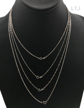 Load image into Gallery viewer, Rhodium plain 925 silver chain
